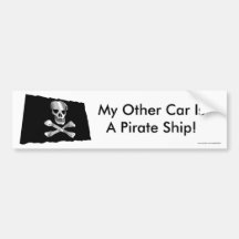 Waving Pirate Flag Bumper Sticker