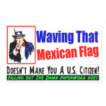 Waving That Mexican Flag Rectangle Stickers