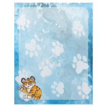 Waving Tiger Cub Letterhead