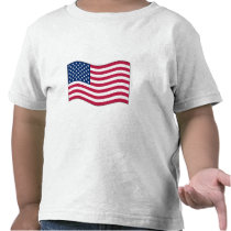 Waving USA Flag	Toddler T-Shirt