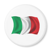 Wavy Italy Flag Refrigerator Magnets