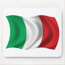 Wavy Italy Flag Mouse Pad