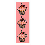 wavy lines cupcake bookmark business card