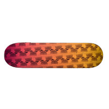 Wavy Lines in Tropical Colours Skateboard