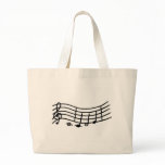 Wavy Music scale and notes bag