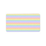 Wavy Pastel Rainbow Stripes labels