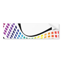 Wavy Rainbow Squares Abstract Layout