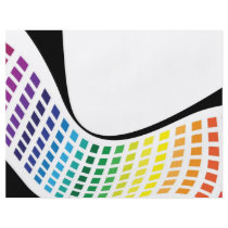 Wavy Rainbow Squares Abstract Layout