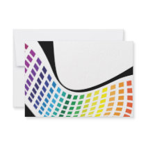 Wavy Rainbow Squares Abstract Layout
