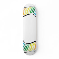 Wavy Rainbow Squares Abstract Layout