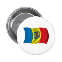 Wavy Romania Flag Button