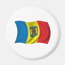Wavy Romania Flag Magnets