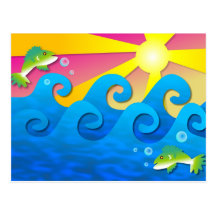 Wavy Sea Postcards