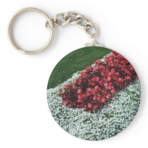 Wax Begonia (Begonia) flowers Key Chains