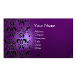 WAX SEAL DAMASK  MONOGRAM purple Business Card