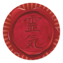 wax seal - REIKI | red flower Sticker