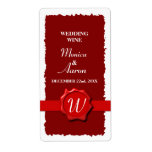 Wax Seal Wedding Wine labels