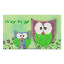 Way to go design rectangular sticker