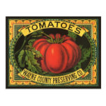 Wayne Co Tomatoes Vintage Fruit Crate Label Art Post Card