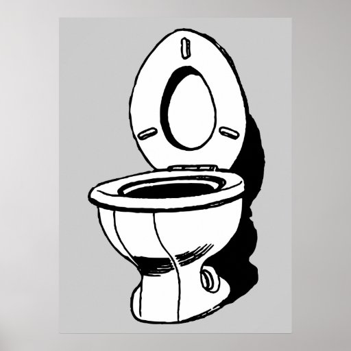 WC FLUSH TOILET PRINT