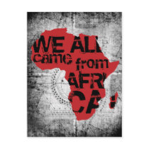 WE ALL CAME FROM AFRICA POST CARD