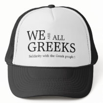 WE ARE ALL GREEKS TRUCKER HAT