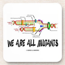 We Are All Mutants (DNA Replication) Drink Coasters