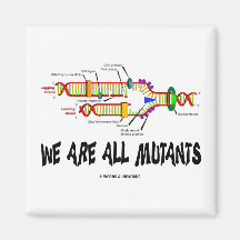 We Are All Mutants (DNA Replication Humour) Magnet