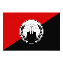 We Are Anonymous Anarchist Flag Photograph