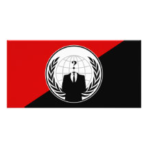 We Are Anonymous Anarchist Flag Picture Card
