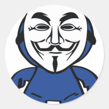 We Are Anonymous Round Stickers