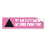 We Are Everywhere sticker (black triangle) bumper stickers