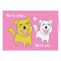 We Are Getting Married Card Westie Dog