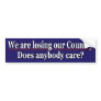We are losing our country bumper sticker