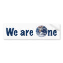 We are One - Bumper Sticker bumper stickers
