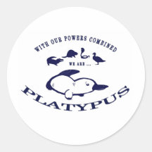 We are Platypus Round Stickers