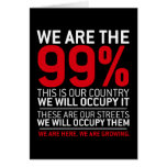 We are the 99% - 99 percent occupy wall street card