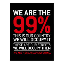 We are the 99% - 99 percent occupy wall street post cards