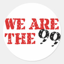 We Are The 99 Round Sticker