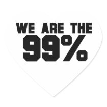 WE ARE THE 99% HEART STICKER
