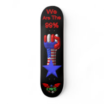 We are the 99 USA flag fist skateboard