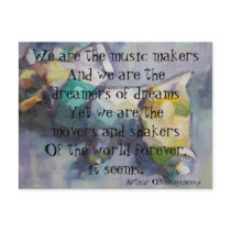 We are the dreamers of dreams postcards