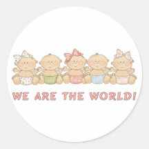 We are the World Babies Fun Stickers