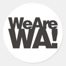 We Are Washington Round Sticker