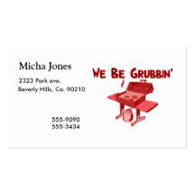 We Be Grubbin' Business Card Template