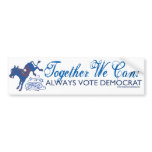 We Can Blue Donkey Kick Bumper Sticker 