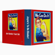 We Can Do It! Personalized Retro Organizer Binders