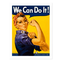 We Can Do It! Rosie the Riveter Vintage WW2 Post Cards