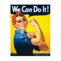 We Can Do It Rosie the Riveter World War II Post Cards
