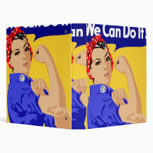 We Can Do It! Rosie The Riveter WWII Poster 3 Ring Binders